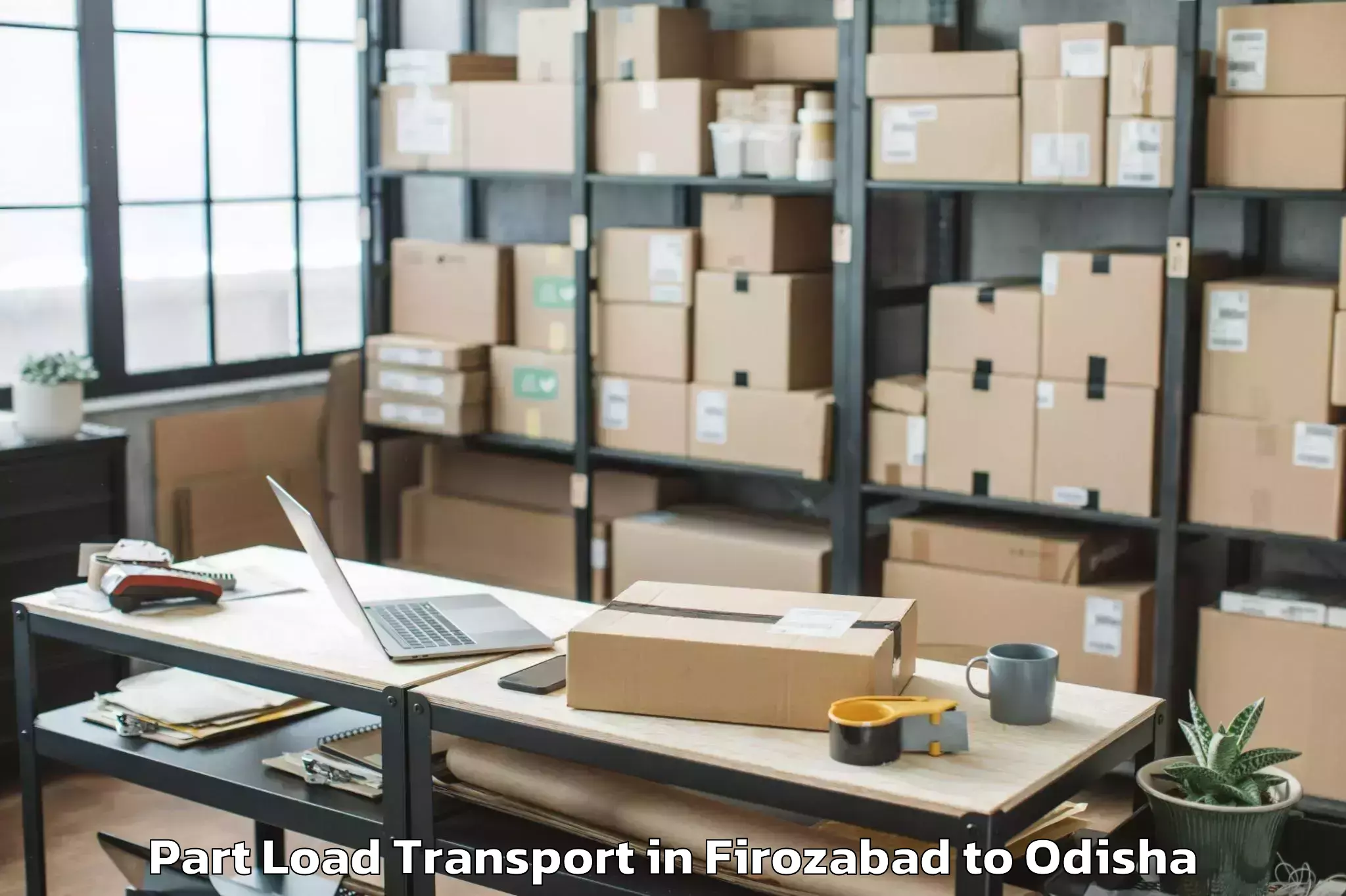 Top Firozabad to Kamakshyanagar Part Load Transport Available